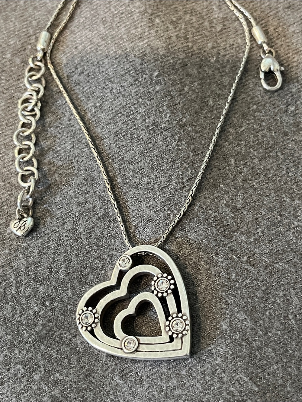 Brighton Triple Heart Reversible Necklace